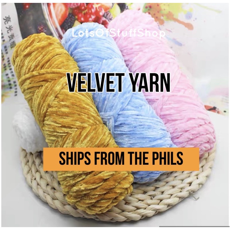 Chenile Yarn Velvet 100g yarns Crochet Knit | Shopee Philippines