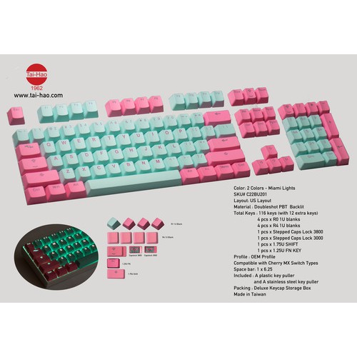 Tai Hao Doubleshot Pbt Backlit Keycaps Set Shopee Philippines