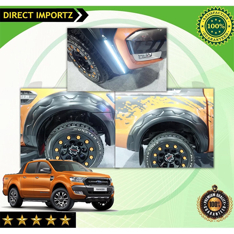 Ford Ranger T7 2016 to 2022 XLT/XLS/FX4 OEM Bushwacker w/ DRL or Rhino