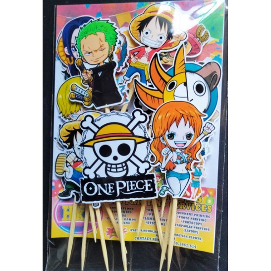 One Piece Cupcake Toppers 20pcs Set 