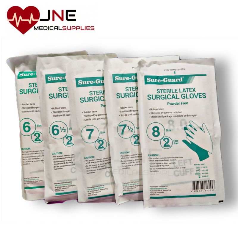 STERILE LATEX SURGICAL GLOVES (SOLITAIRE/SUREGUARD) Shopee Philippines