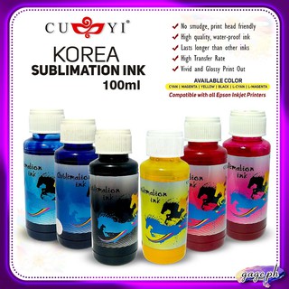 100ML CUYI INK Pigment Ink // Korea Sublimation Ink  // Sublimation Ink (6colors)