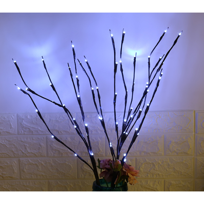 Two Sets 20" Willow Branch Garden Home Interior Decor 120 LED Lights Pair 