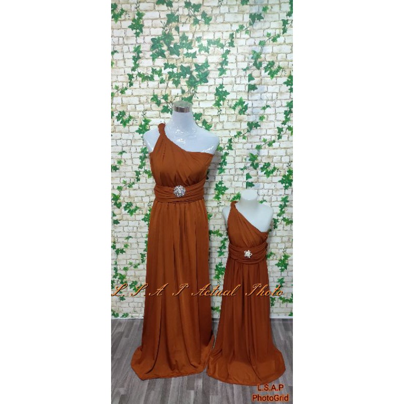 orange spandex dress