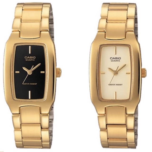 gold plated casio watch