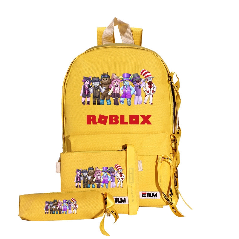 Roblox Backpack With Pencil Case Satchel Game Fans Gifts Student Bookbag Laptop Backpack Bag Shopee Philippines - x4 coins roblox