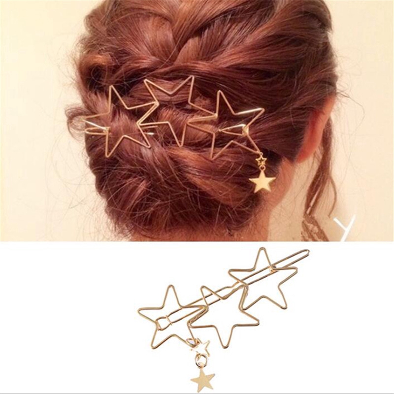 Women Casual Pins Hair Tassel Hollow Party Approx Stars Wedding