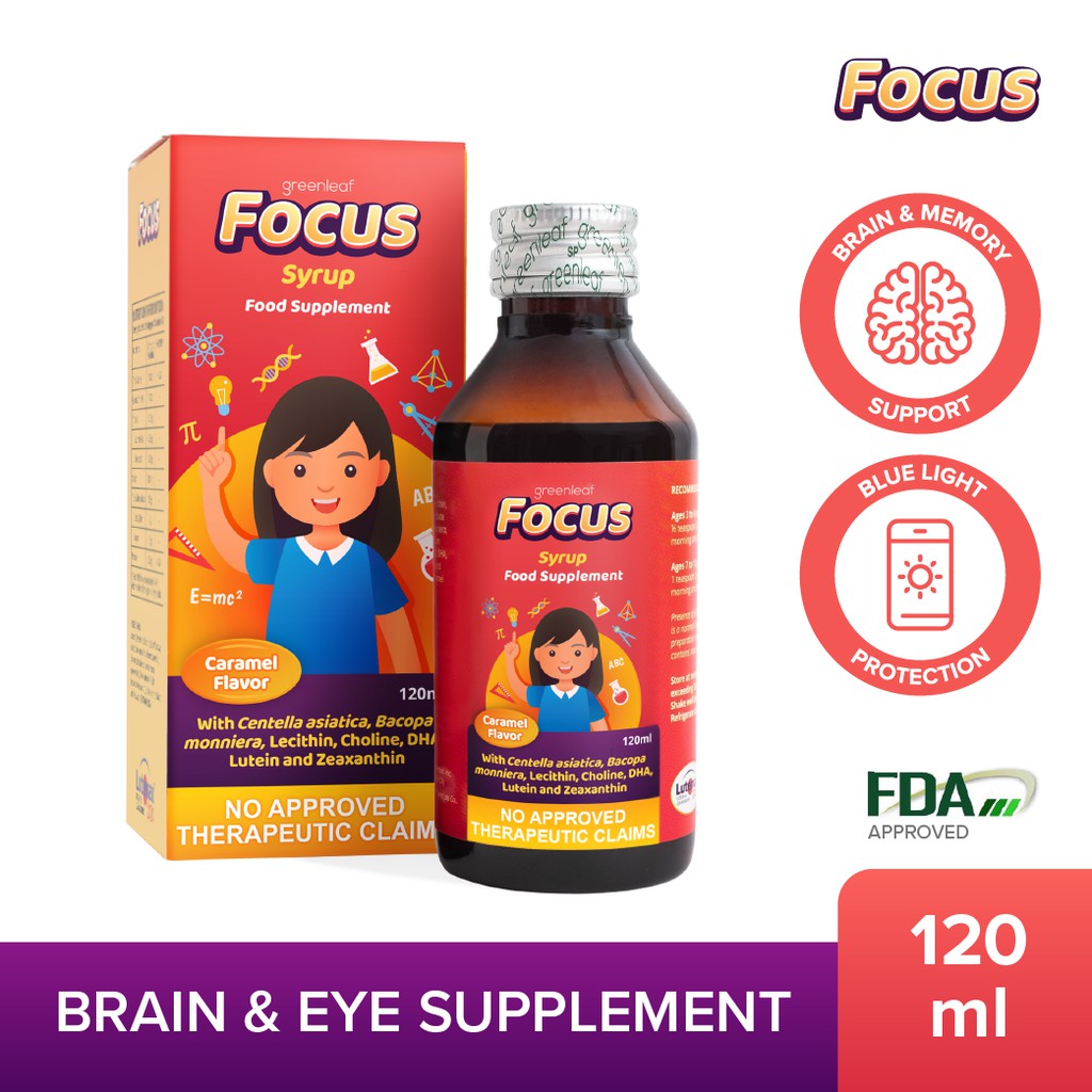 Focus Syrup Brain & Eye Supplement for Kids - 120ml | BeeCost