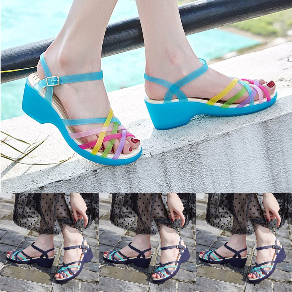 rainbow summer shoes