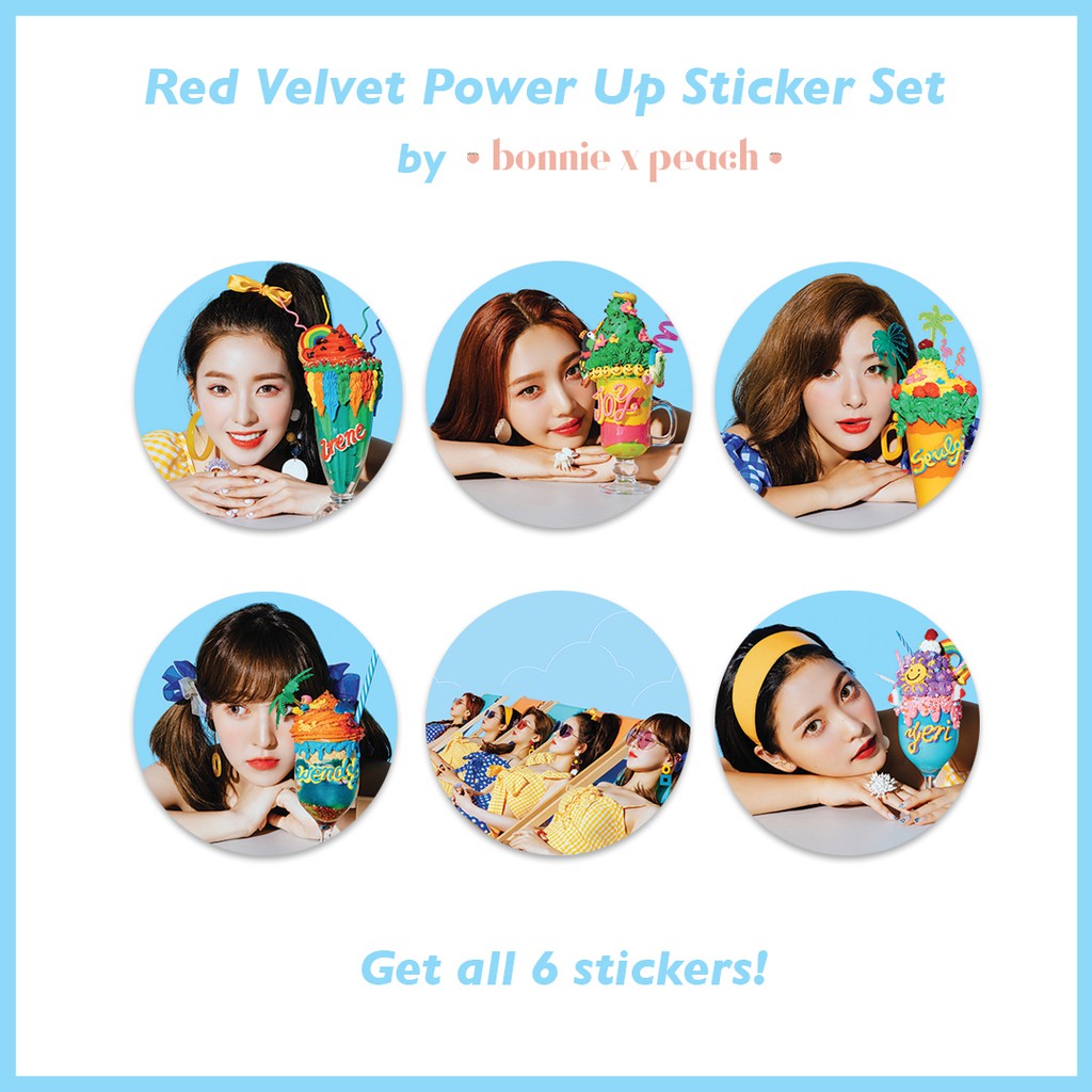 red velvet power up sticker set shopee philippines