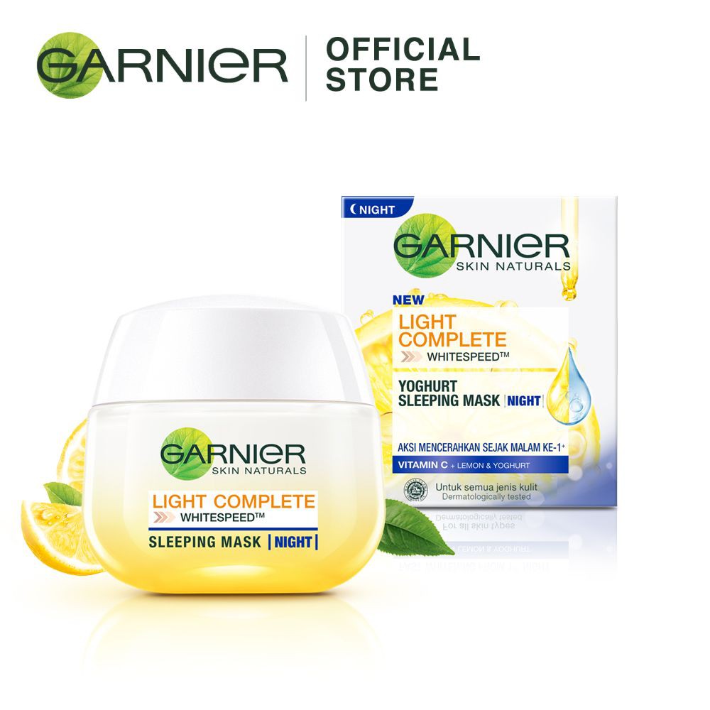 Garnier Light Complete Yogurt Sleeping Mask Night Cream 50g Shopee