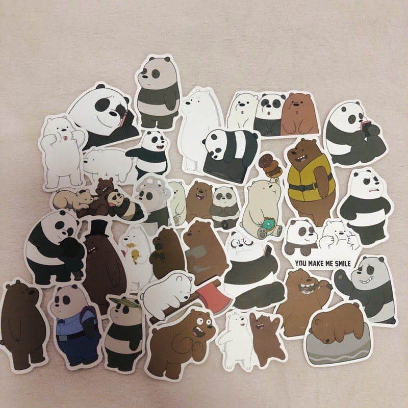 We Bare Bears Stickers (30pcs) | Shopee Philippines