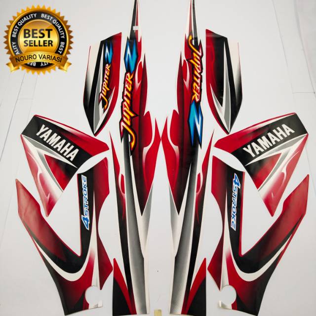 Yamaha Jupiter Z 2005 Red Striping List Body Standard Sticker For Motorcycle Full Set Shopee Philippines