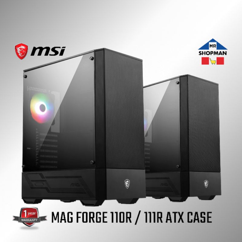 Msi Mag Forge 110r   111r Desktop Computer Pc Case 