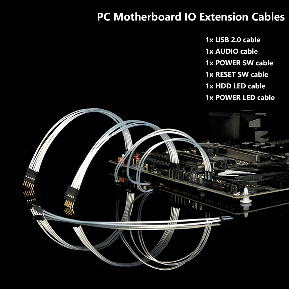 Unsleeved Clear 20cm Pc Case Front Panel Usb Silver Plated Cable I O Cable Shopee Philippines