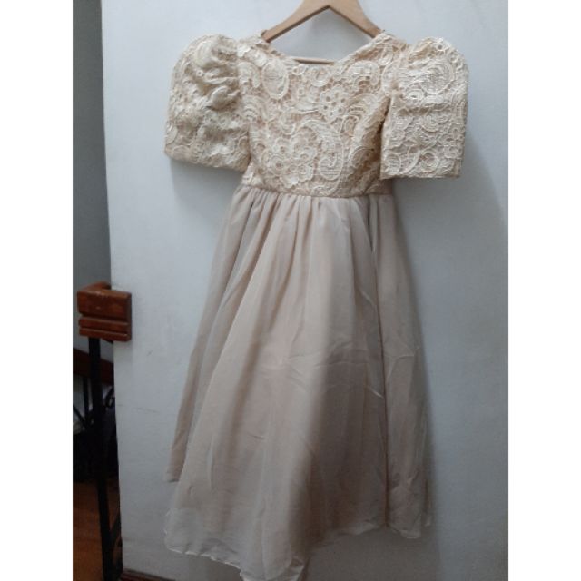 lace filipiniana dress