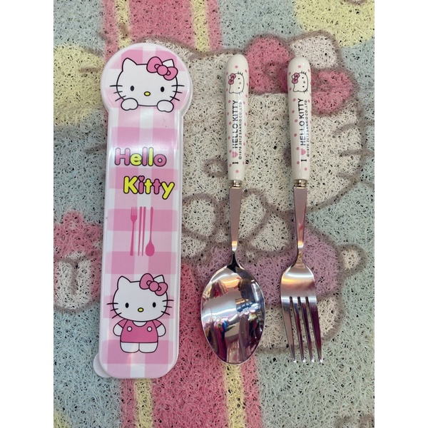 2-1 HELLOkITTY-SPOON AND FORK /STAINLESS QUALITY | Shopee Philippines