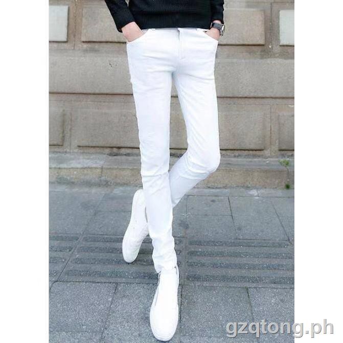 winter white stretch pants