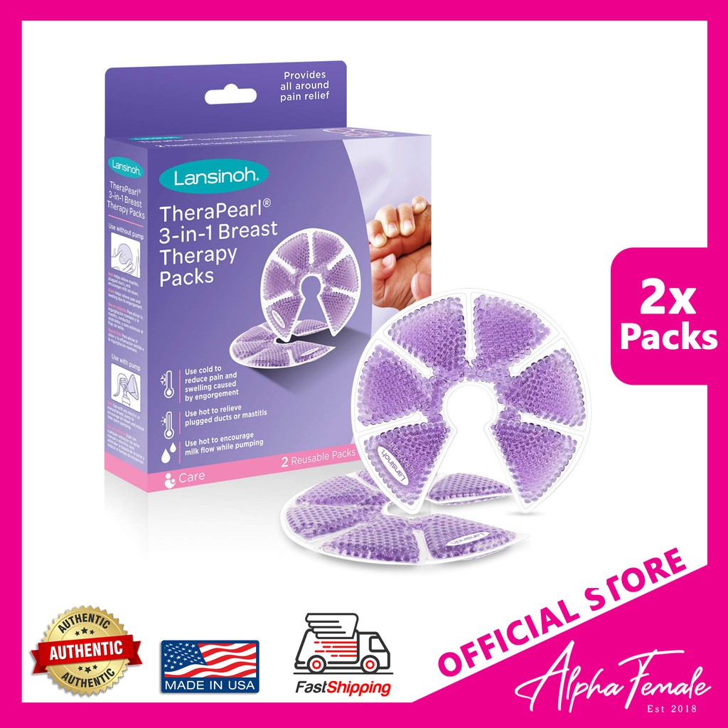 Lansinoh TheraPearl 3-in-1 Breast Therapy Packs, Relieves Mastitis &  Clogged Ducts, 2 Reusable Packs | Shopee Philippines