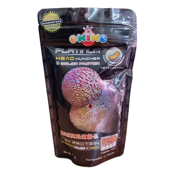 OKIKO Platinum Flowerhorn Head Huncher and Color Faster S/M/L/XL