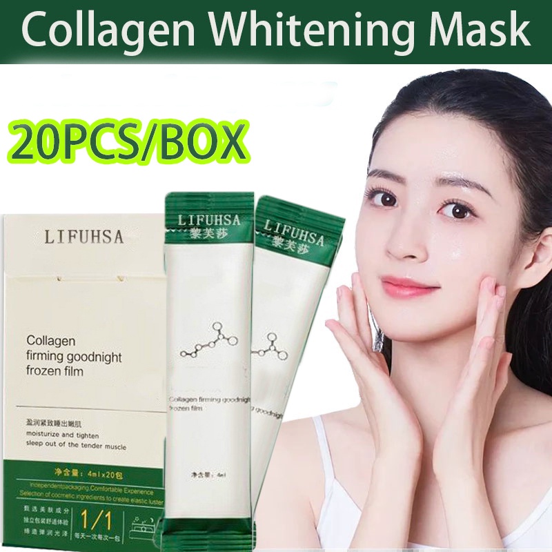 LIFUSHA 20Pcs Collagen Gelly Sleep Face Mask Firm Skin Moisturizing Oil ...