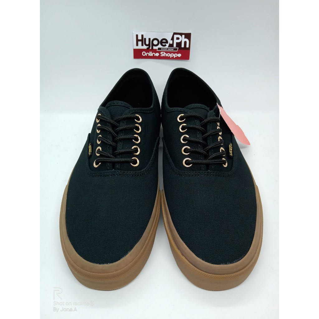 NEW OEM VANS IN BLACK AND GUM SOLE SNEAKER SHOES FOR MEN
