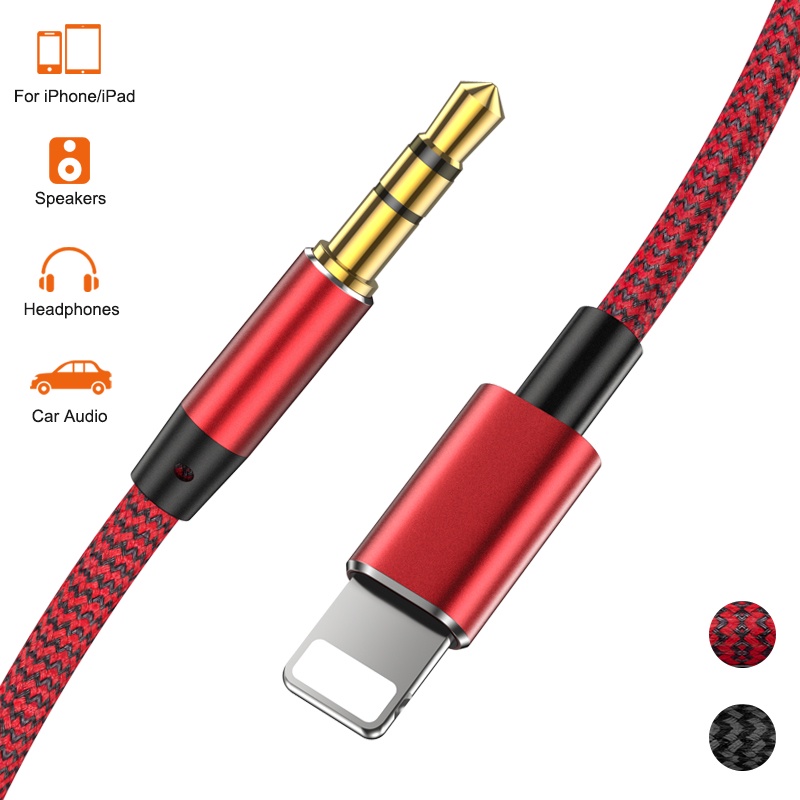 AUX Cable For Lightning to 3.5mm Jack Converter For iPhone iPad