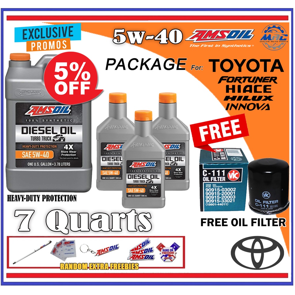 amsoil-heavy-duty-turbo-truck-5w-40-diesel-oil-7-quarts-plus-oil-filter