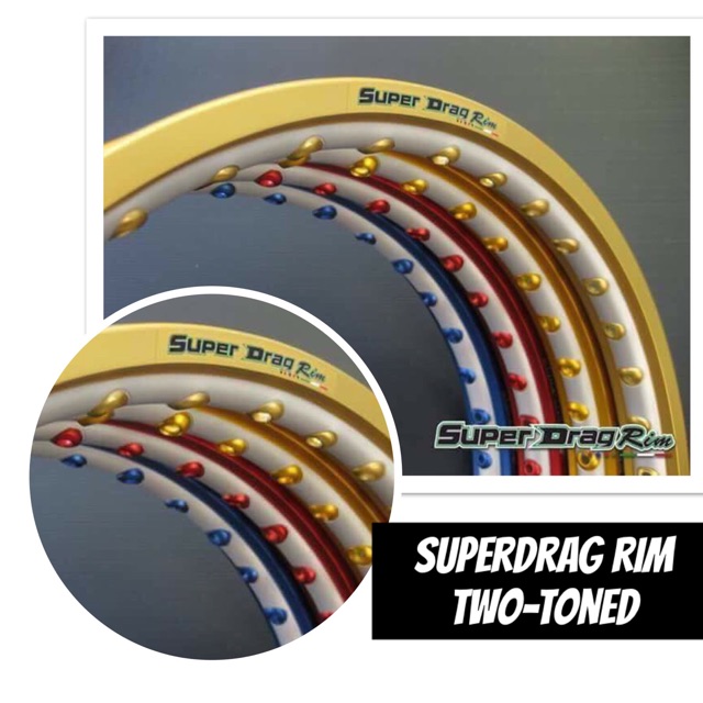 Super Drag Rim Two Tone 17 Pair 2pcs Shopee Philippines