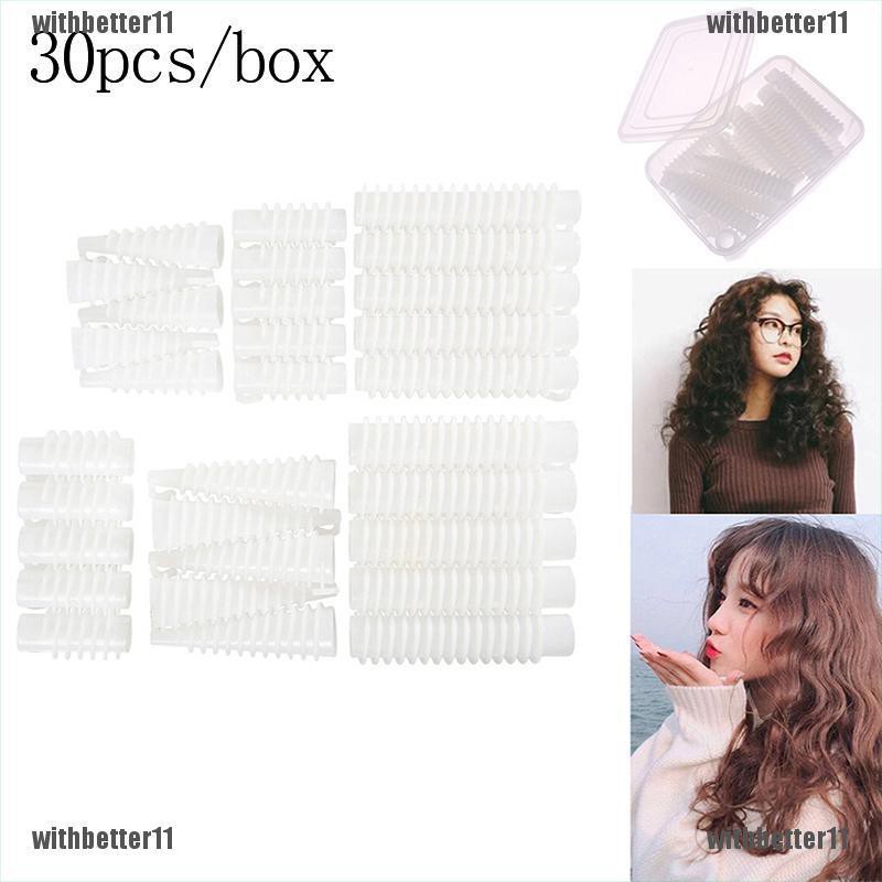 Withbetter11 30pcs Plastic Hair Rollers Hair Curlers Hairdressing