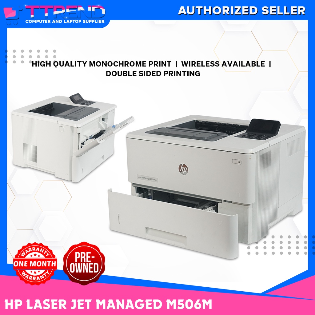 HP Laserjet M506M Printer Double Sided printing Wireless Mono Laser