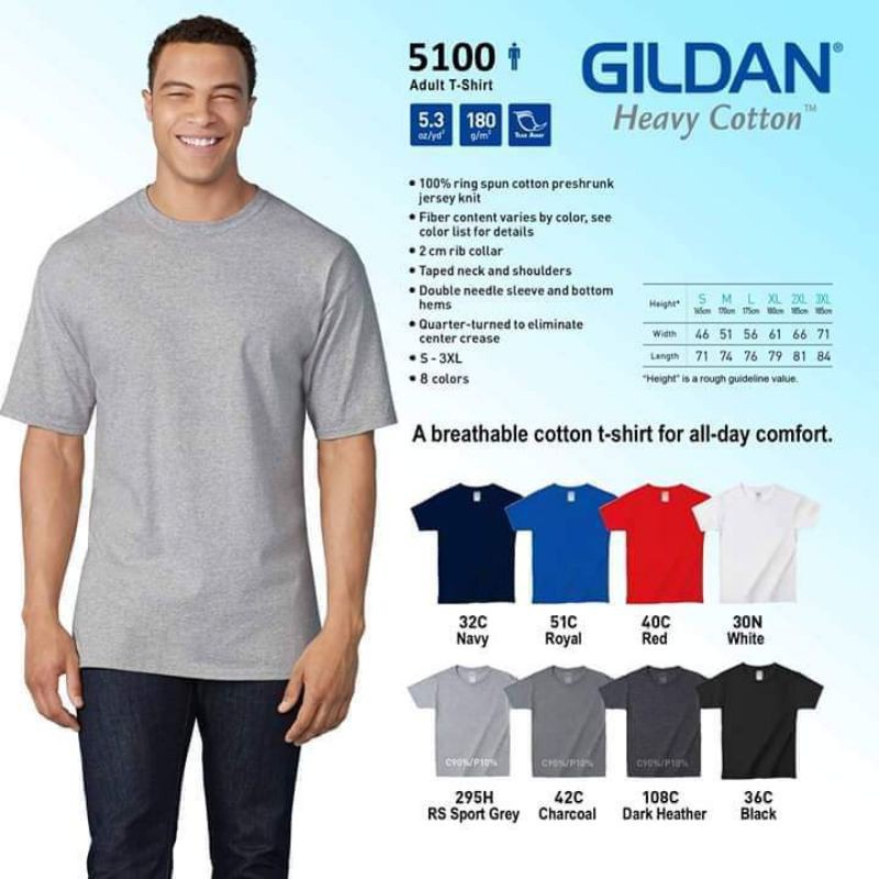 Gildan Heavy Cotton T-shirt. . | Shopee Philippines