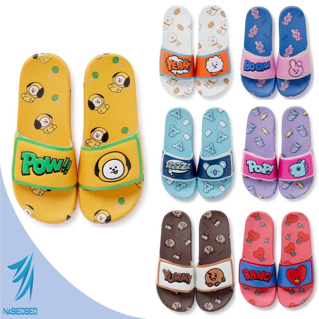 BTS BT21 Official Product Velcro Slippers Shopee Philippines