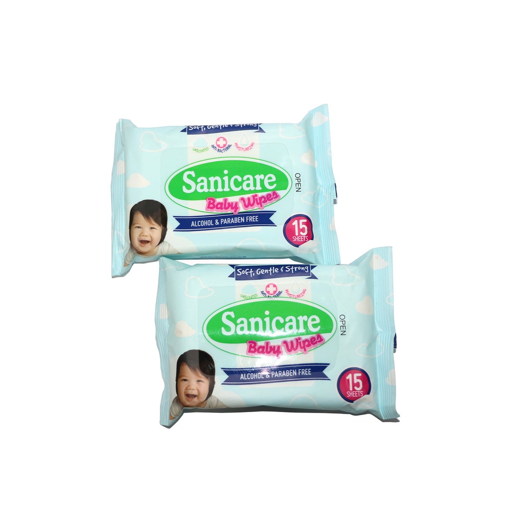 Sky Blue Sanicare Baby Wipes Alcohol 