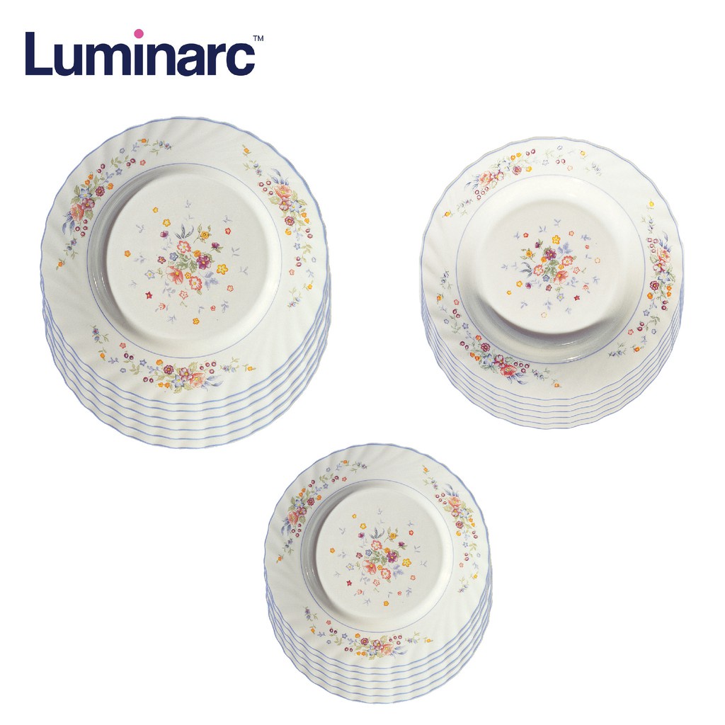 Luminarc Victoria Microwaveable Safe 18pc Dinner Set Shopee Philippines