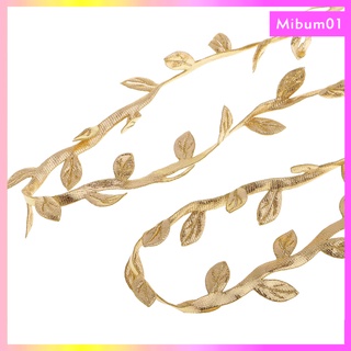 10 Meters Gold Silver Vintage Leaf Leaves Decorative Ribbon Trim Vine Garland for DIY  Wedding Br #1