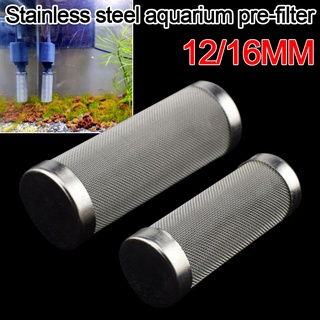 12/16mm Stainless Steel Aquarium Pre-Filter Inlet Intake Filter Cover Guard Strainer Stainless Steel