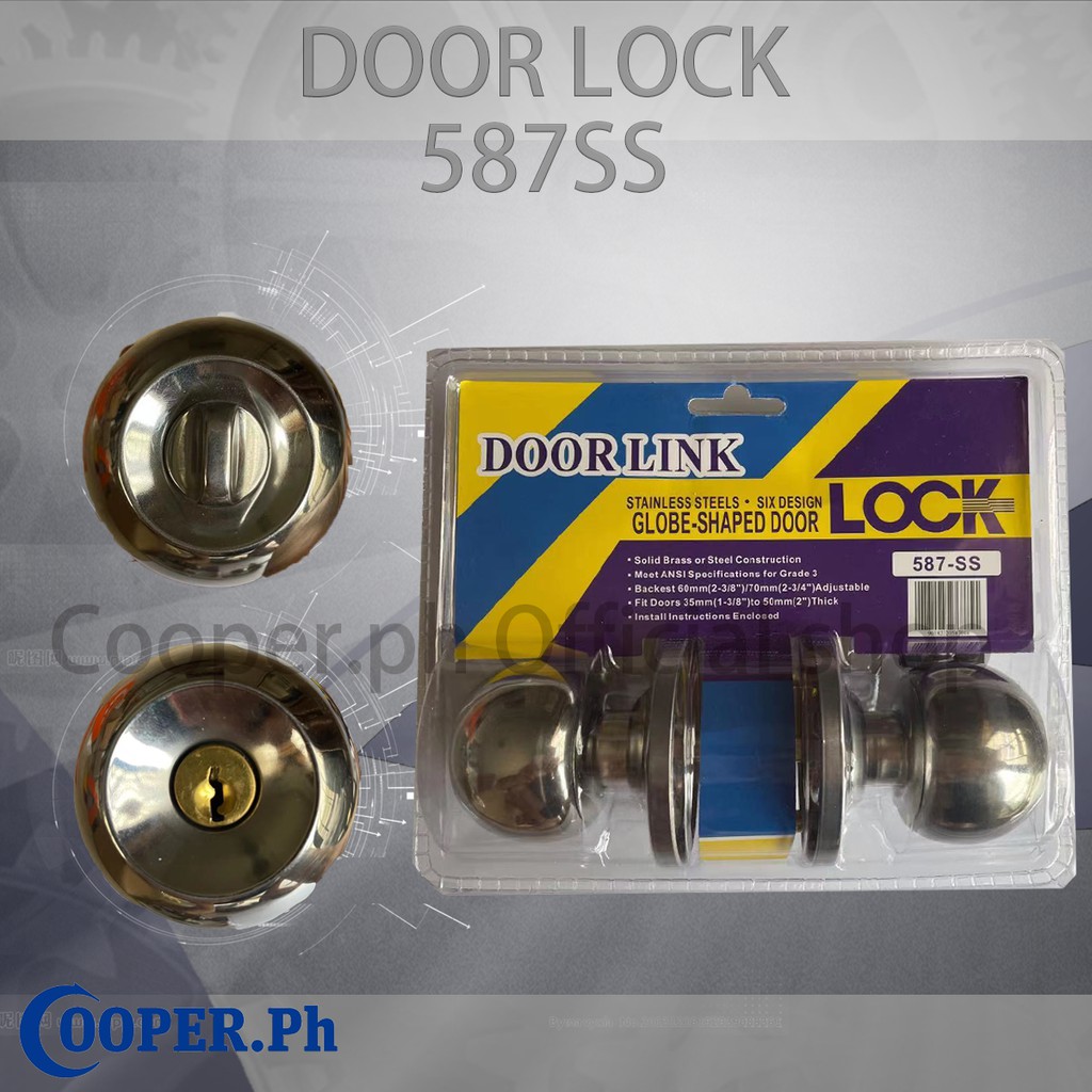 DOORLINK 587ss 587ab Stainless door knob set globe type Shopee