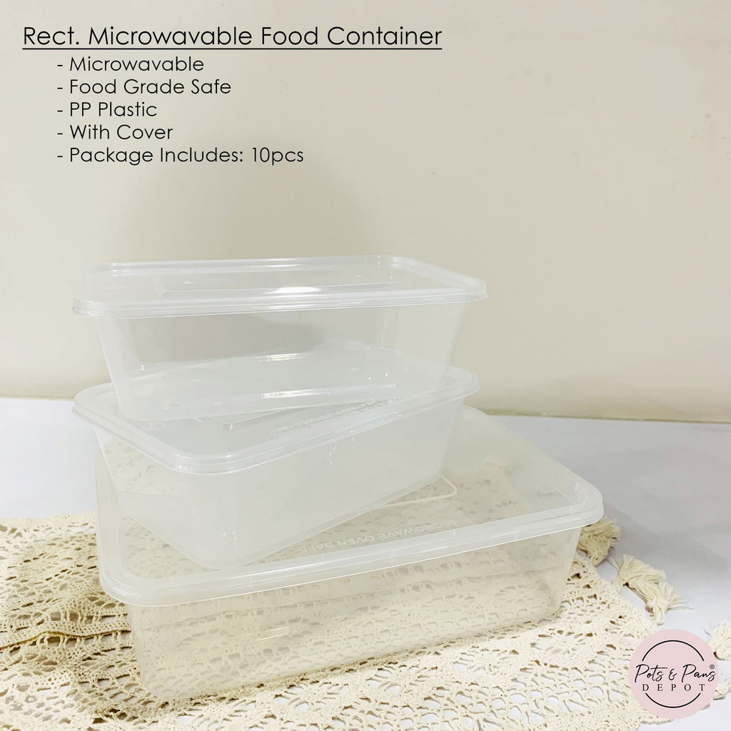 Red Cherry Rect. Microwavable Food Container
