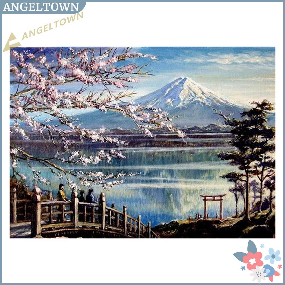 5D DIY Full Drill Diamond Painting Cherry Blossom Cross Stitch Embroidery Home Decors
