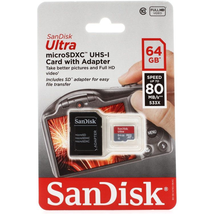 Карта памяти sandisk microsdxc 64gb