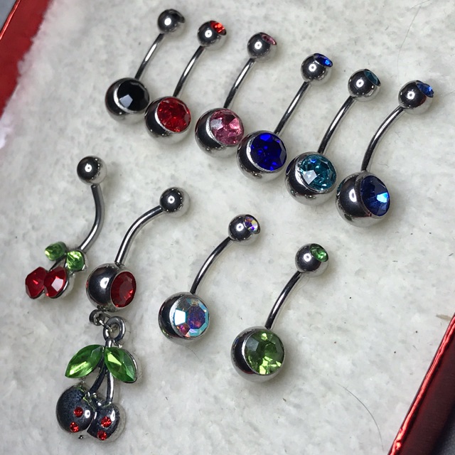 Belly Button Rings with Stone | Shopee Philippines