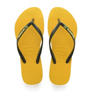 yellow box flamingo flip flops