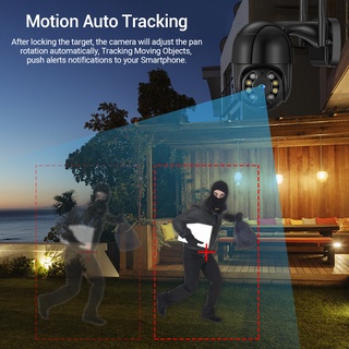 Hamrol All Black 8MP PTZ WIFI IP Camera Outdoor Auto Tracking Color Night Vision 5MP 5X Zoom CCTV Security Camera #3