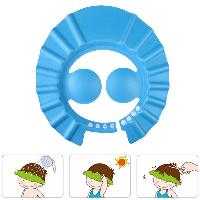 Baby Bath Cap Baby Shower Cap Baby Shampoo Cap Baby Cartoon Shower Cap Wash Hair Hat Ear Waterproof