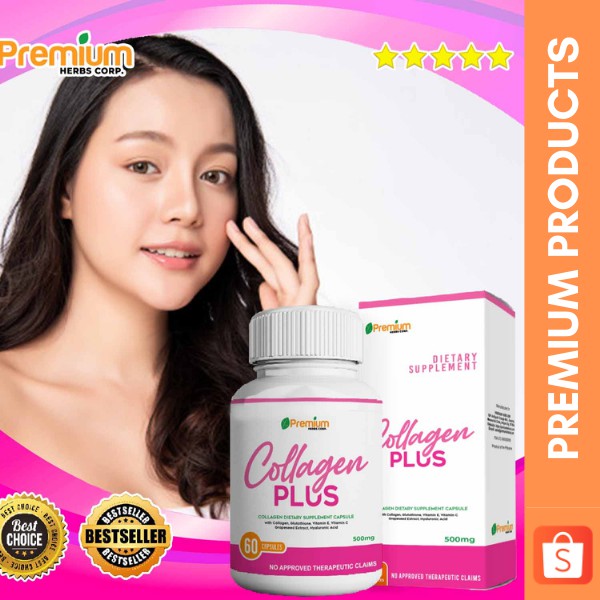 Premium Collagen Plus (60 Capsules) with Ascorbic Acid Grapeseed ...