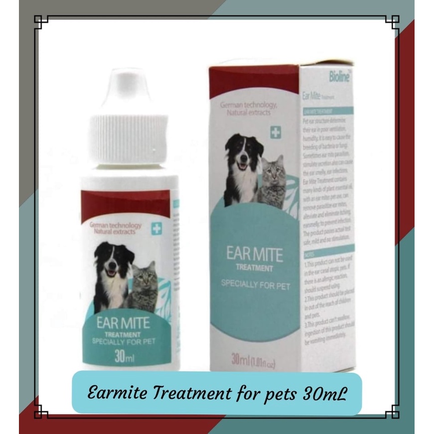 Bioline Ear Mite Treatment for Dogs and Cats (30mL) Shopee Philippines