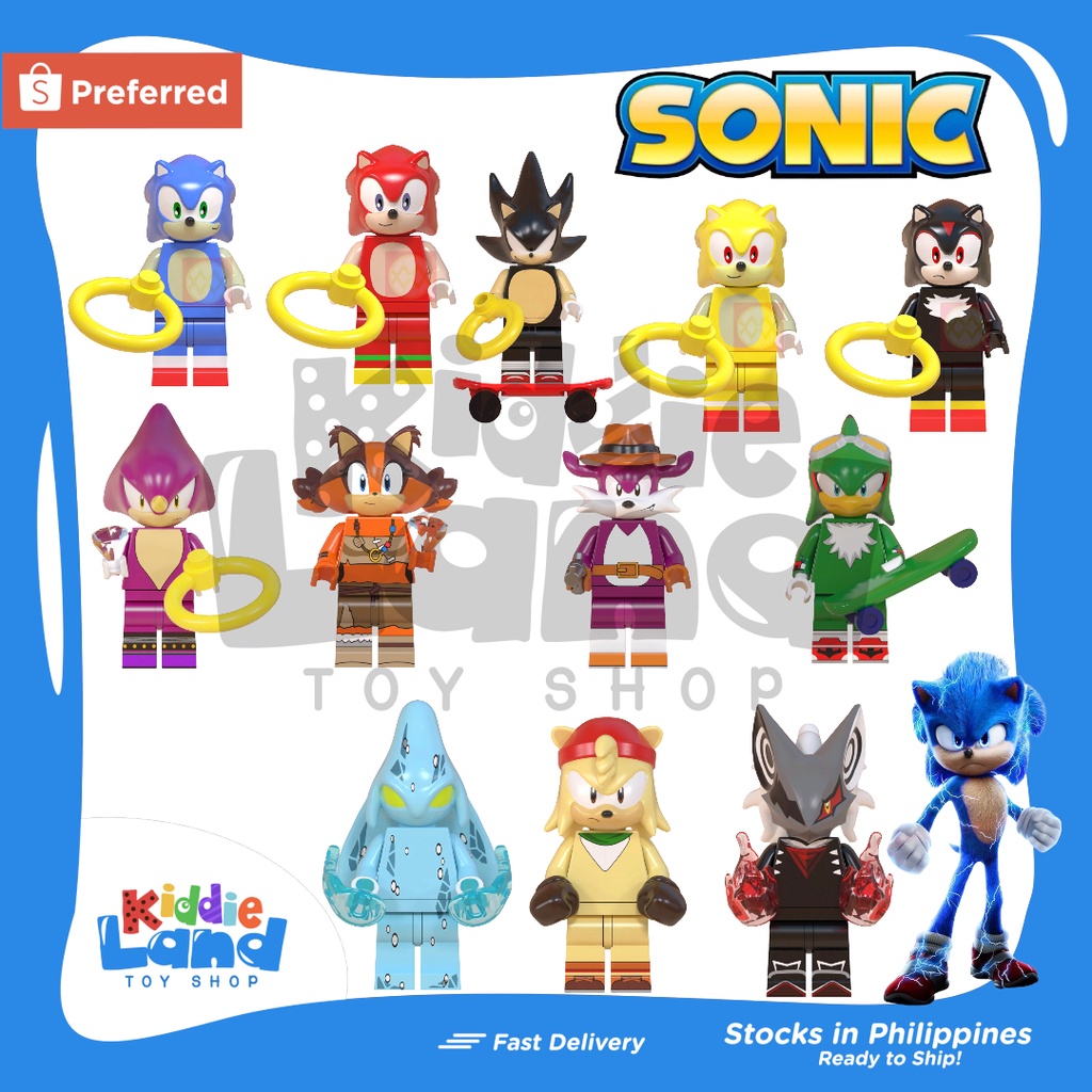 Original Sonic Mini Figures Toys For Kids Building Blocks Collectibles ...