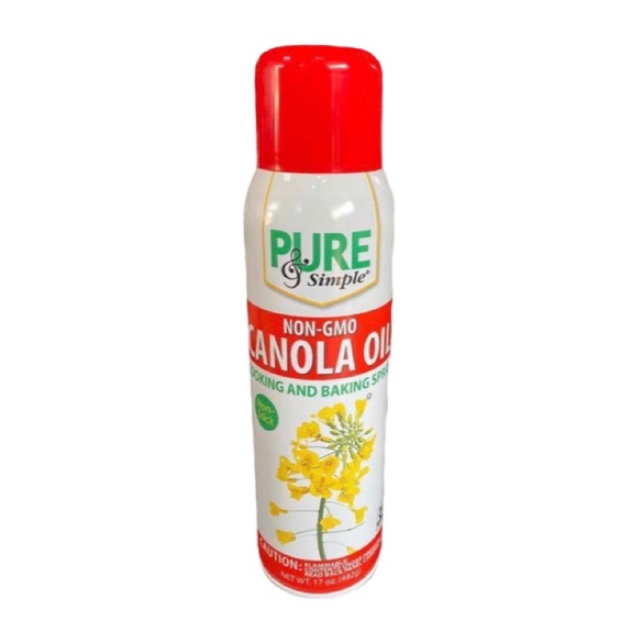 Pure & Simple Canola Oil Cooking and Baking Spray 17 oz / Wellsley