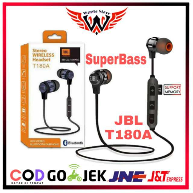 jbl stereo wireless headset t180a